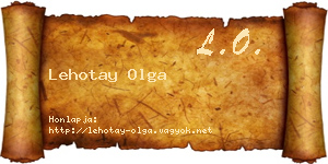 Lehotay Olga névjegykártya
