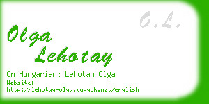 olga lehotay business card